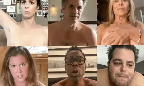 US Presidential election : एका मताचं महत्व सांगण्यासाठी अमेरिकन कलाकारांनी उतरवले कपडे US Presidential election : एका मताचं महत्व सांगण्यासाठी अमेरिकन कलाकारांनी उतरवले कपडे