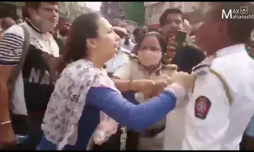 पोलीसाला मारहाण करणाऱ्या त्या महिलेला अटक पोलीसाला मारहाण करणाऱ्या त्या महिलेला अटक