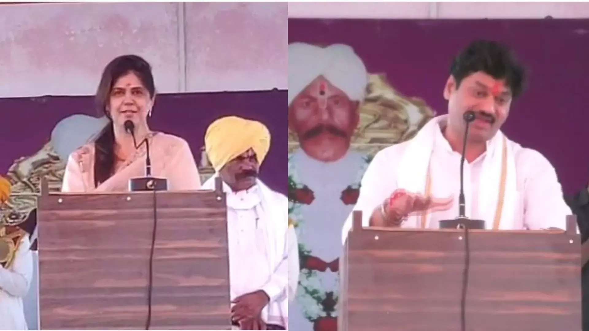 मुंडे बहिण भाऊ एकाच मंचावर, दिल्या एकमेकांना शुभेच्छा आणि मानले आभार मुंडे बहिण भाऊ एकाच मंचावर, दिल्या एकमेकांना शुभेच्छा आणि मानले आभार