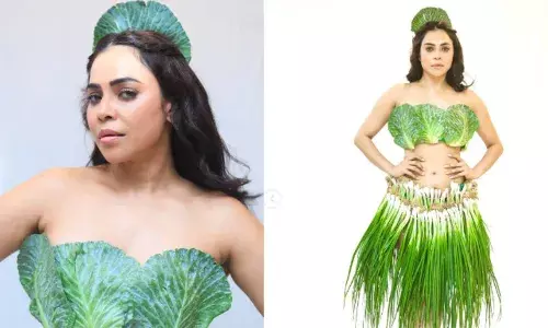 कांद्याच्या पातीचा स्कर्ट ,कोबीच्या पानांचा टॉप ,उर्फीनंतर आता ही कोण? कांद्याच्या पातीचा स्कर्ट ,कोबीच्या पानांचा टॉप ,उर्फीनंतर आता ही कोण?